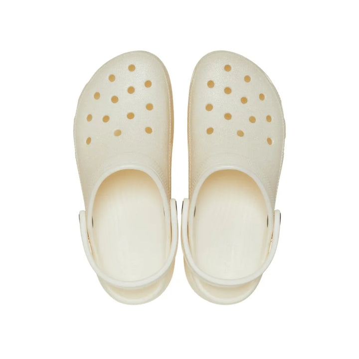 Giày Clog Nữ Crocs Classic Platform Glitter - Chalk - Crocs™ Việt Nam