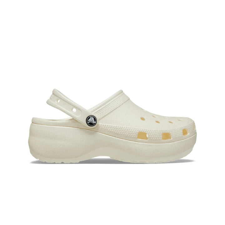 Giày Clog Nữ Crocs Classic Platform Glitter - Chalk - Crocs™ Việt Nam