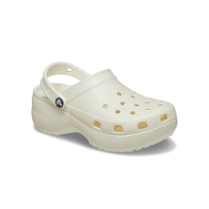 Giày Clog Nữ Crocs Classic Platform Glitter - Chalk - Crocs™ Việt Nam