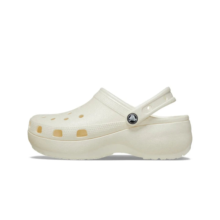 Giày Clog Nữ Crocs Classic Platform Glitter - Chalk - Crocs™ Việt Nam