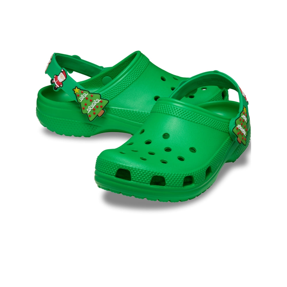 Giày Clog Trẻ Em Crocs Classic Holiday Icons Lights - Grass Green