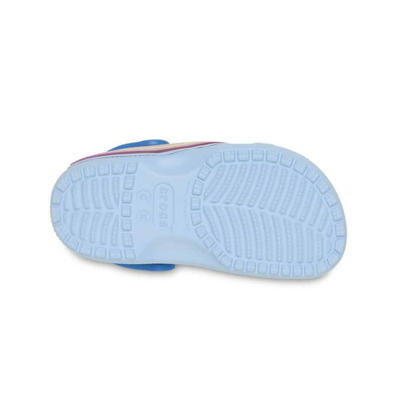 Giày Clog Trẻ Em Crocs Toddler Classic Star Lights - Blue Frost