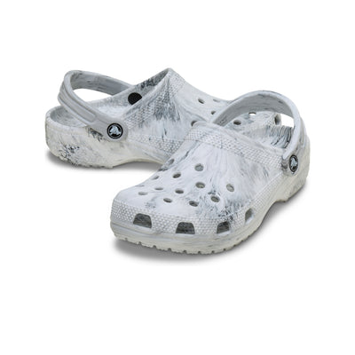 Giày Clog Trẻ Em Crocs Classic Watercolor Marbled - Grey Swirl