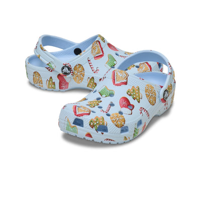 Giày Clog Trẻ Em Crocs Toddler Classic Cookies - Blue Frost