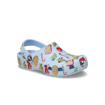 Giày Clog Trẻ Em Crocs Toddler Classic Cookies - Blue Frost