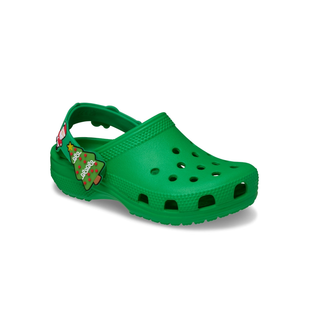 Giày Clog Trẻ Em Crocs Toddler Classic Holiday Icons Lights - Grass Green