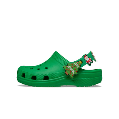 Giày Clog Trẻ Em Crocs Toddler Classic Holiday Icons Lights - Grass Green