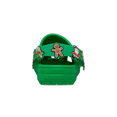 Giày Clog Trẻ Em Crocs Toddler Classic Holiday Icons Lights - Grass Green