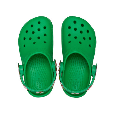 Giày Clog Trẻ Em Crocs Toddler Classic Holiday Icons Lights - Grass Green