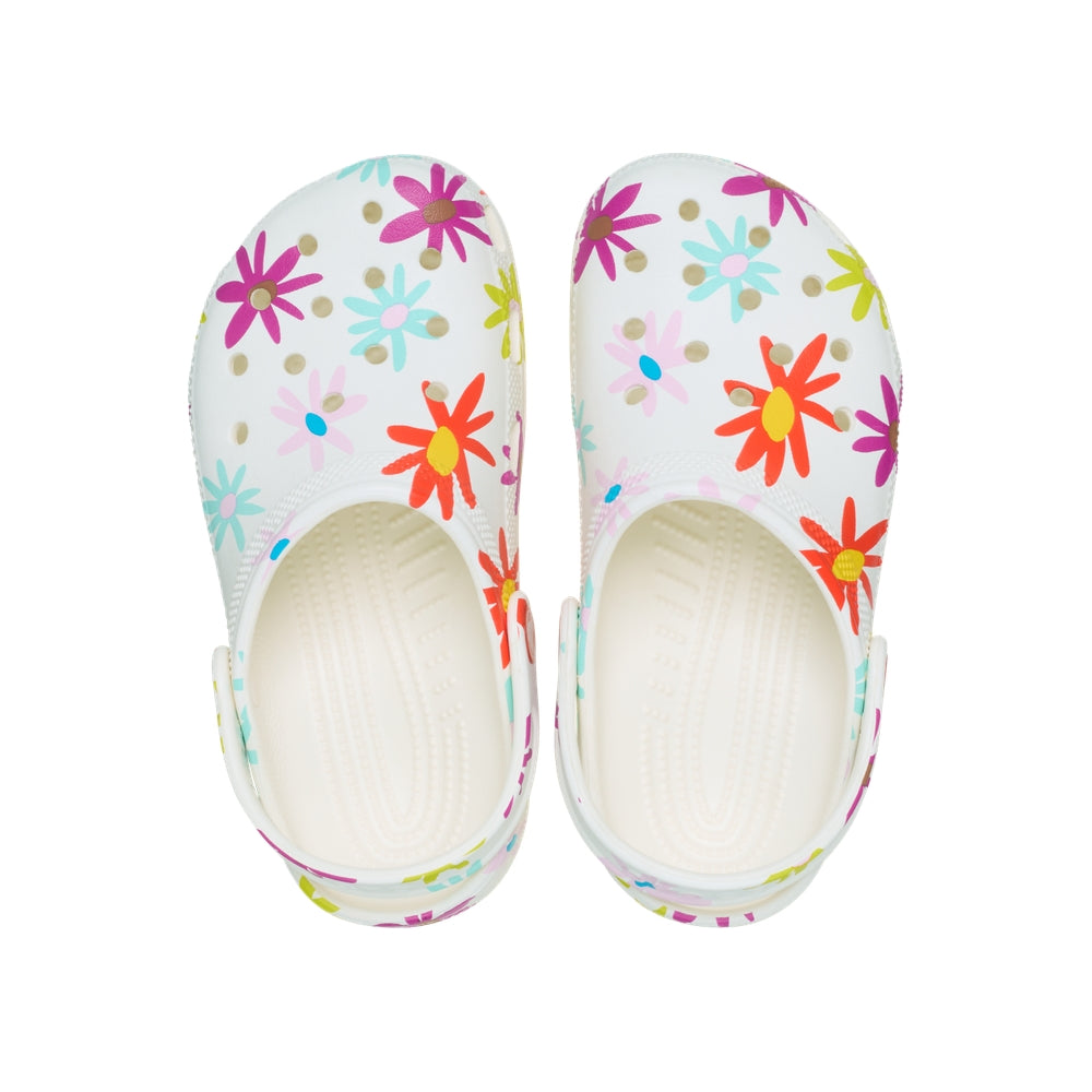 Giày Clog Trẻ Em Crocs Classic Crafted Daisy - Chalk