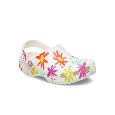 Giày Clog Trẻ Em Crocs Classic Crafted Daisy - Chalk