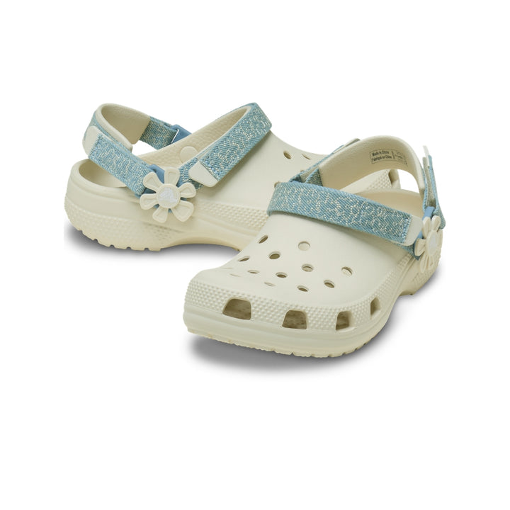 Giày Clog Trẻ Em Crocs Classic Denim Flower - Summit White - Crocs™ Việt Nam