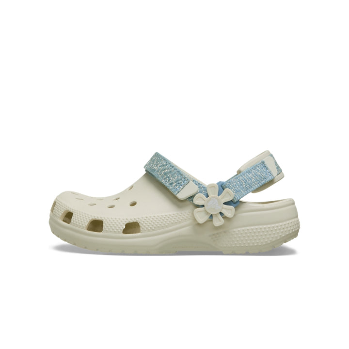 Giày Clog Trẻ Em Crocs Classic Denim Flower - Summit White - Crocs™ Việt Nam