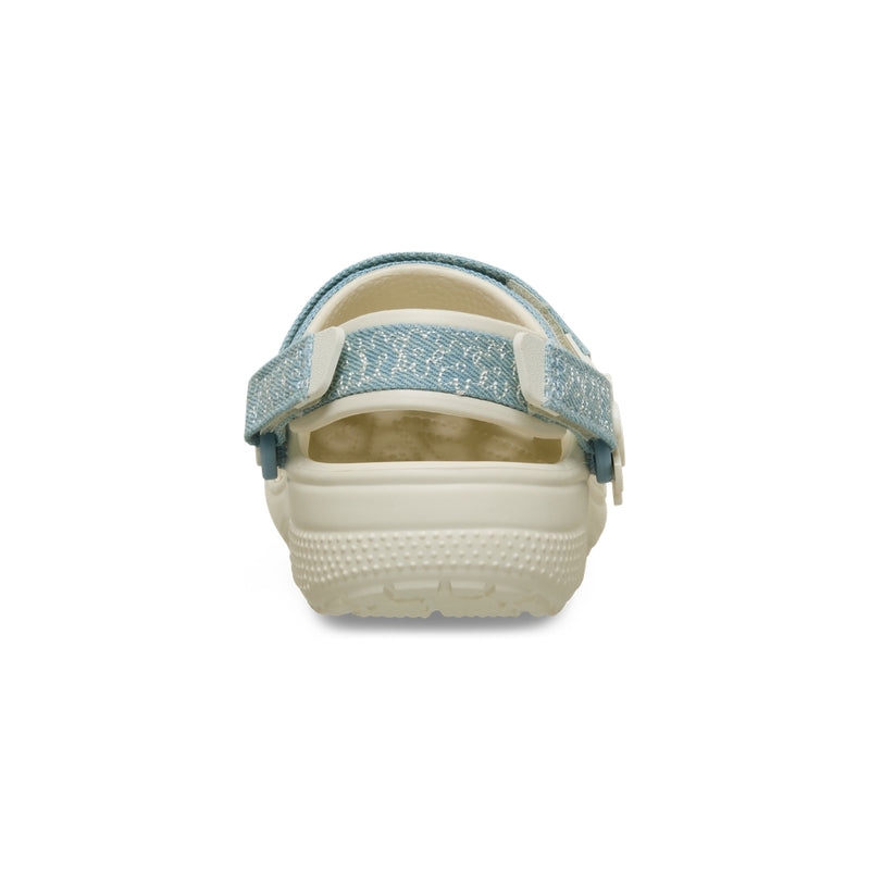 Giày Clog Trẻ Em Crocs Classic Denim Flower - Summit White
