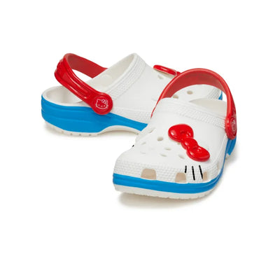 Giày Clog Trẻ Em Crocs Classic Hello Kitty Iam - White