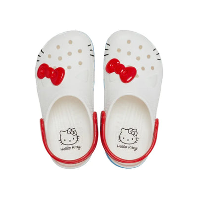 Giày Clog Trẻ Em Crocs Classic Hello Kitty Iam - White