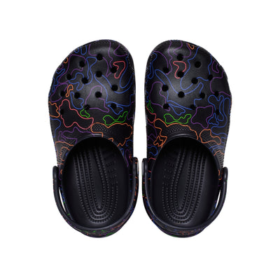 Giày Clog Trẻ Em Crocs Classic Hi Vis Camo - Black