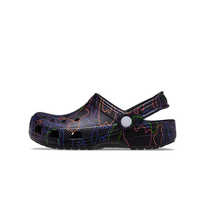 Giày Clog Trẻ Em Crocs Classic Hi Vis Camo - Black