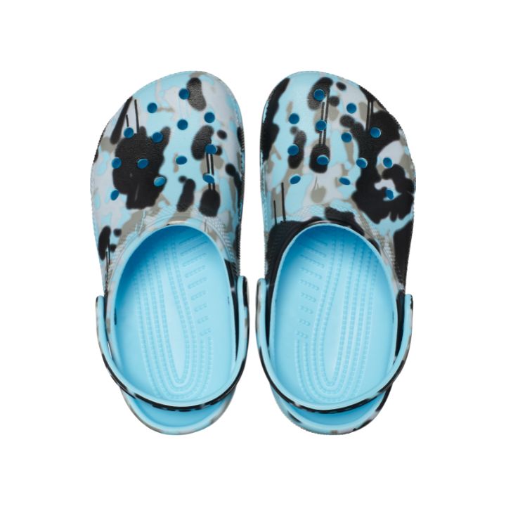 Giày Clog Trẻ Em Crocs Classic Spray Camo - Arctic
