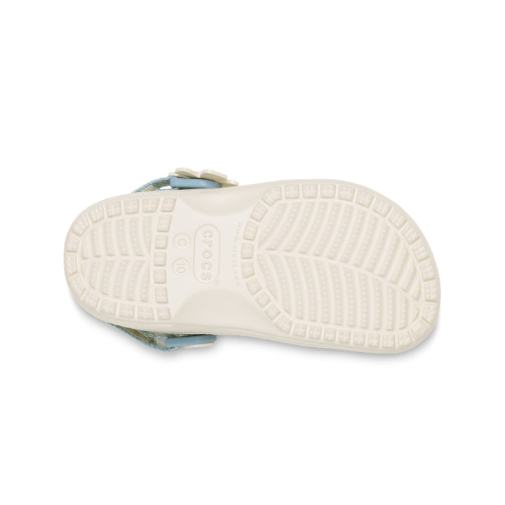 Giày Clog Trẻ Em Crocs Toddler Classic Denim Flower - Summit White - Crocs™ Việt Nam