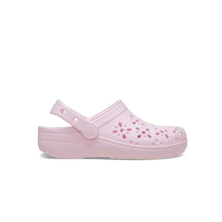 Giày Clog Trẻ Em Crocs Toddler Classic Floral Cutout - Pink Milk - Crocs™ Việt Nam