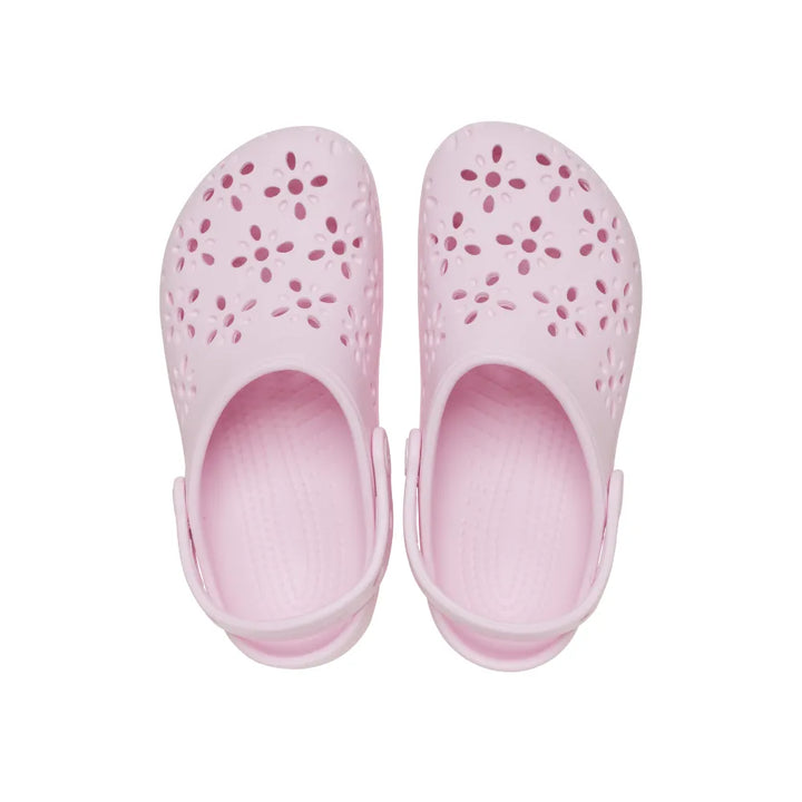 Giày Clog Trẻ Em Crocs Toddler Classic Floral Cutout - Pink Milk - Crocs™ Việt Nam