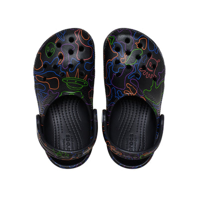 Giày Clog Trẻ Em Crocs Toddler Classic Hi Vis Camo - Black