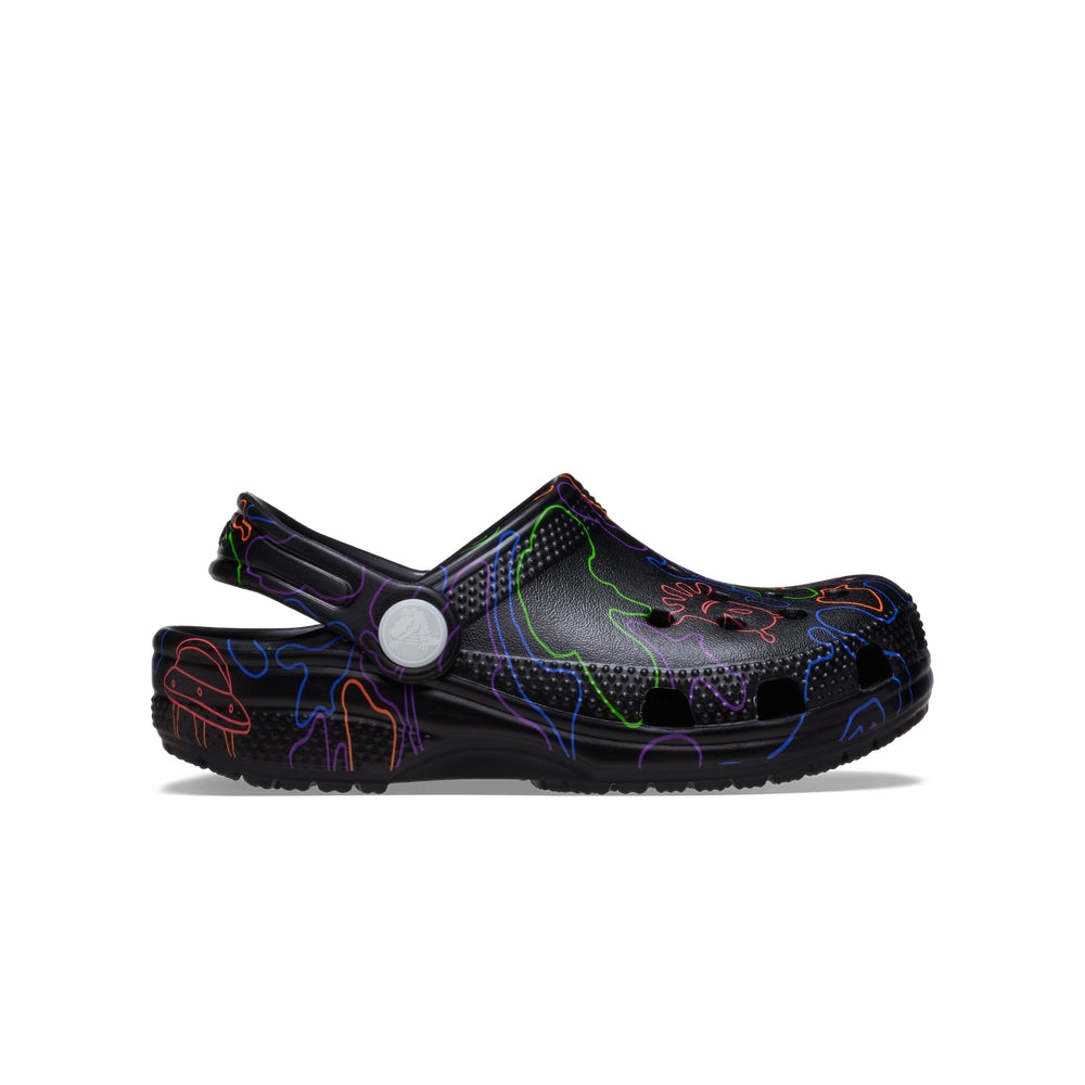 Giày Clog Trẻ Em Crocs Toddler Classic Hi Vis Camo - Black