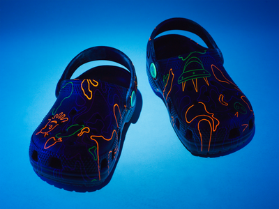 Giày Clog Trẻ Em Crocs Toddler Classic Hi Vis Camo - Black