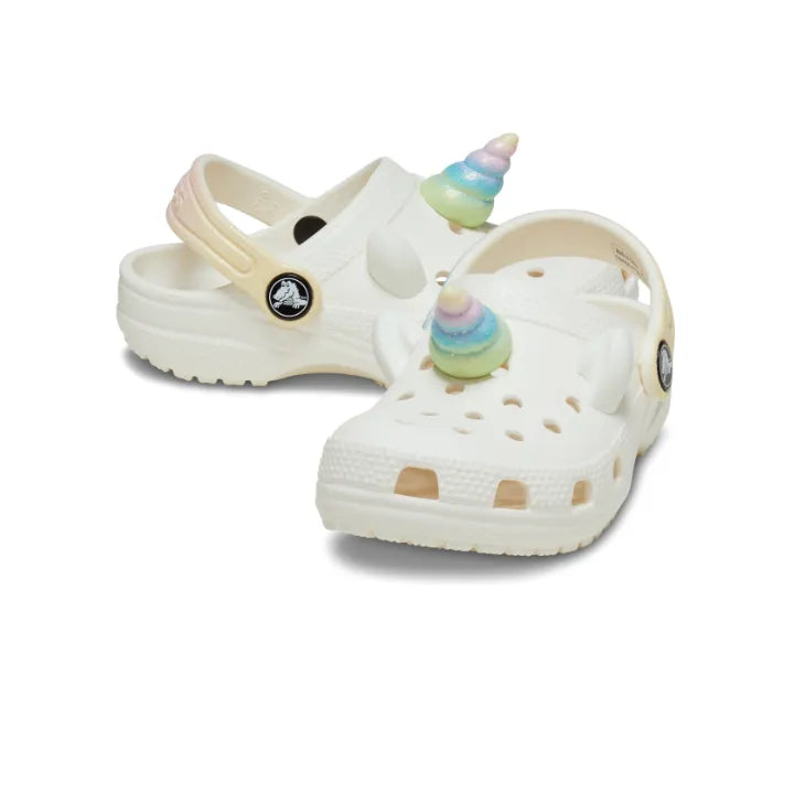 Giày Clog Trẻ Em Crocs Toddler Classic I Am Rainbow Unicorn - Chalk