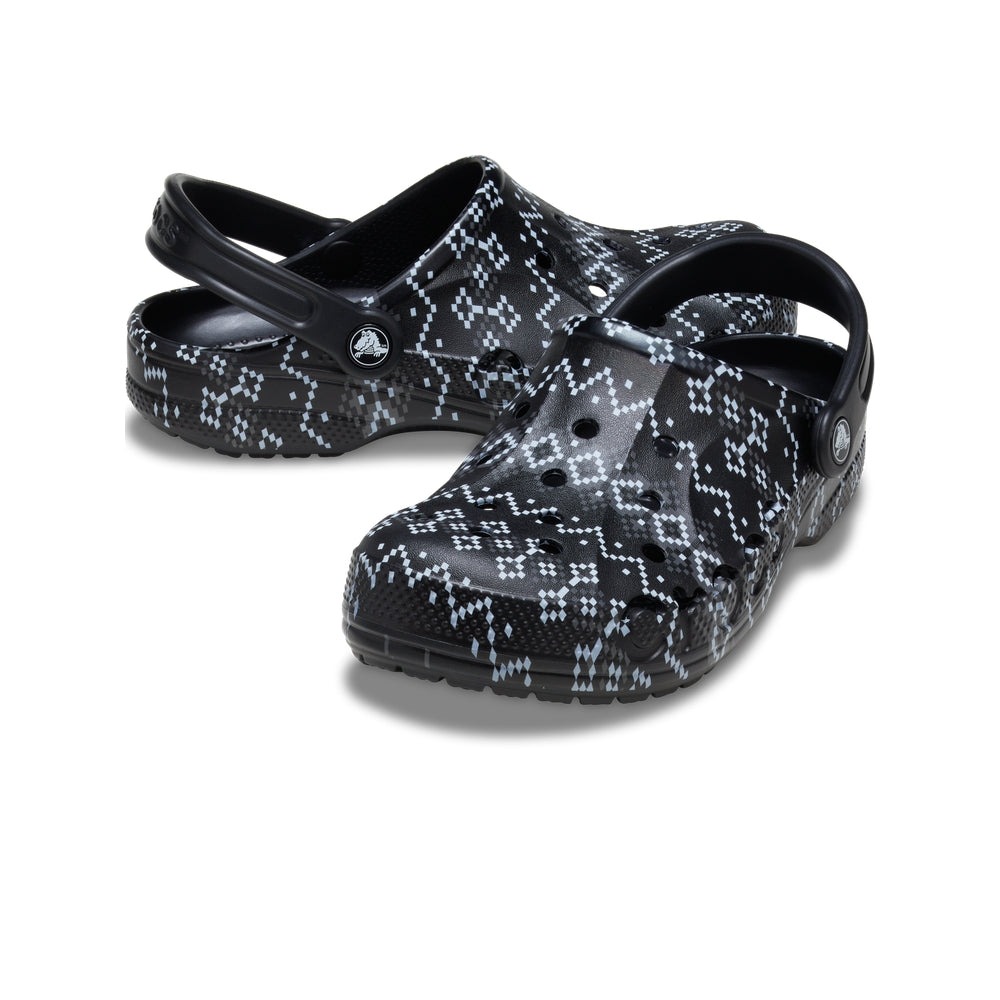 Giày Clog Unisex Crocs Baya Holiday Graphic - Black
