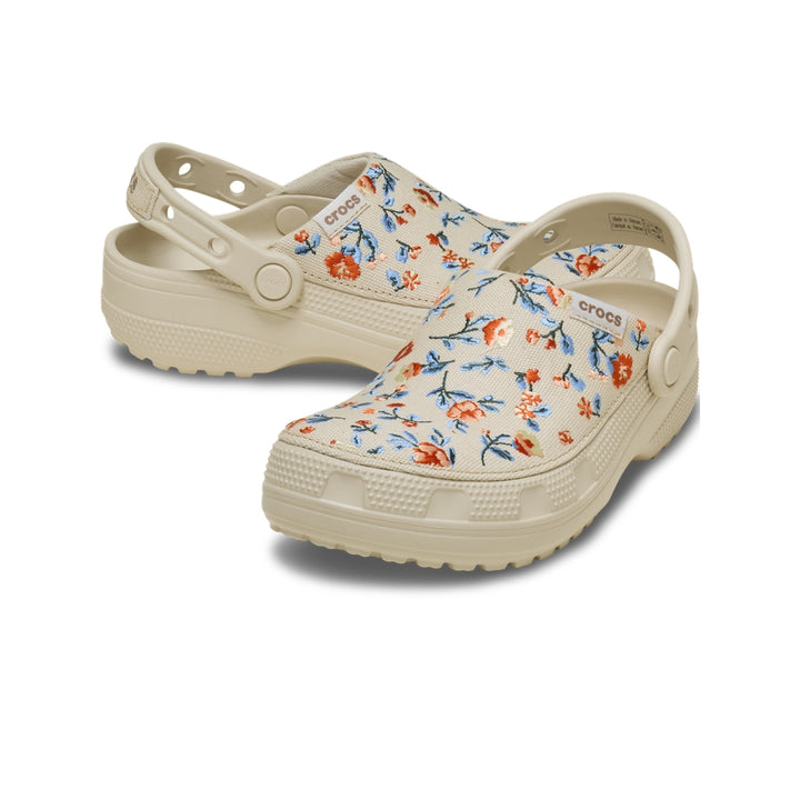 Giày Clog Unisex Crocs Classic Crafted Floral - Frappé - Crocs™ Việt Nam