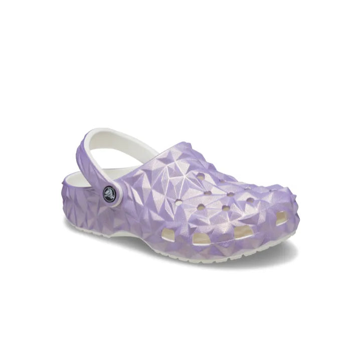 Giày Clog Unisex Crocs Classic Iridescent Geometric White