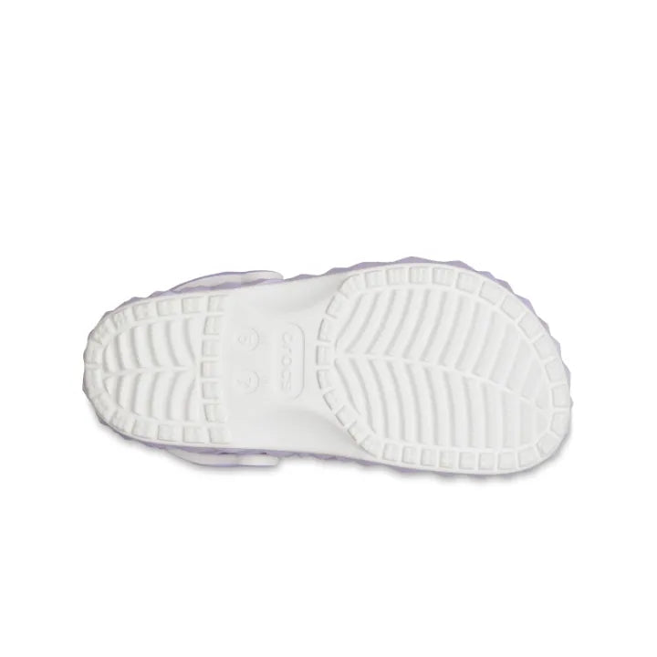 Giày Clog Unisex Crocs Classic Iridescent Geometric - White