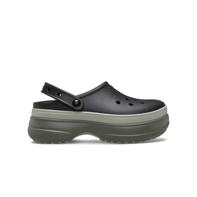 Giày Clog Unisex Crocs Classic Stacked - Black