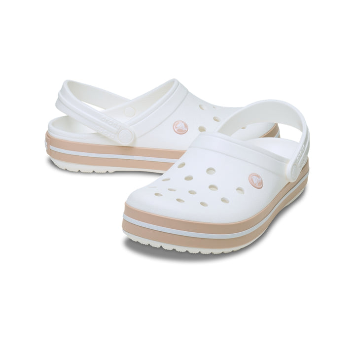 Giày Clog Unisex Crocs Crocband - White/Pink Caramel - Crocs™ Việt Nam