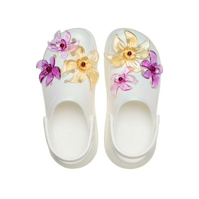 Giày Clog Unisex Crocs Crush Pearlized Florals - White