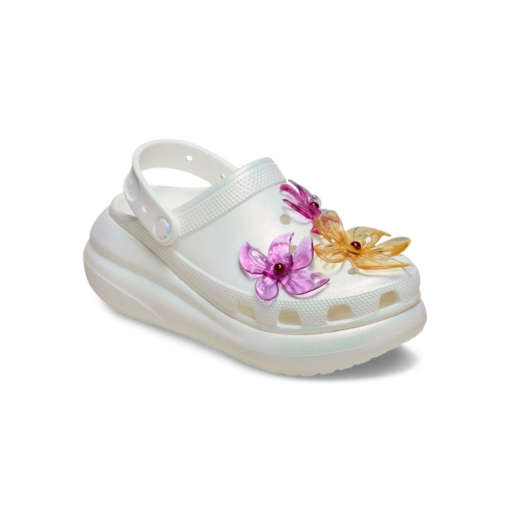 Giày Clog Unisex Crocs Crush Pearlized Florals - White - Crocs™ Việt Nam
