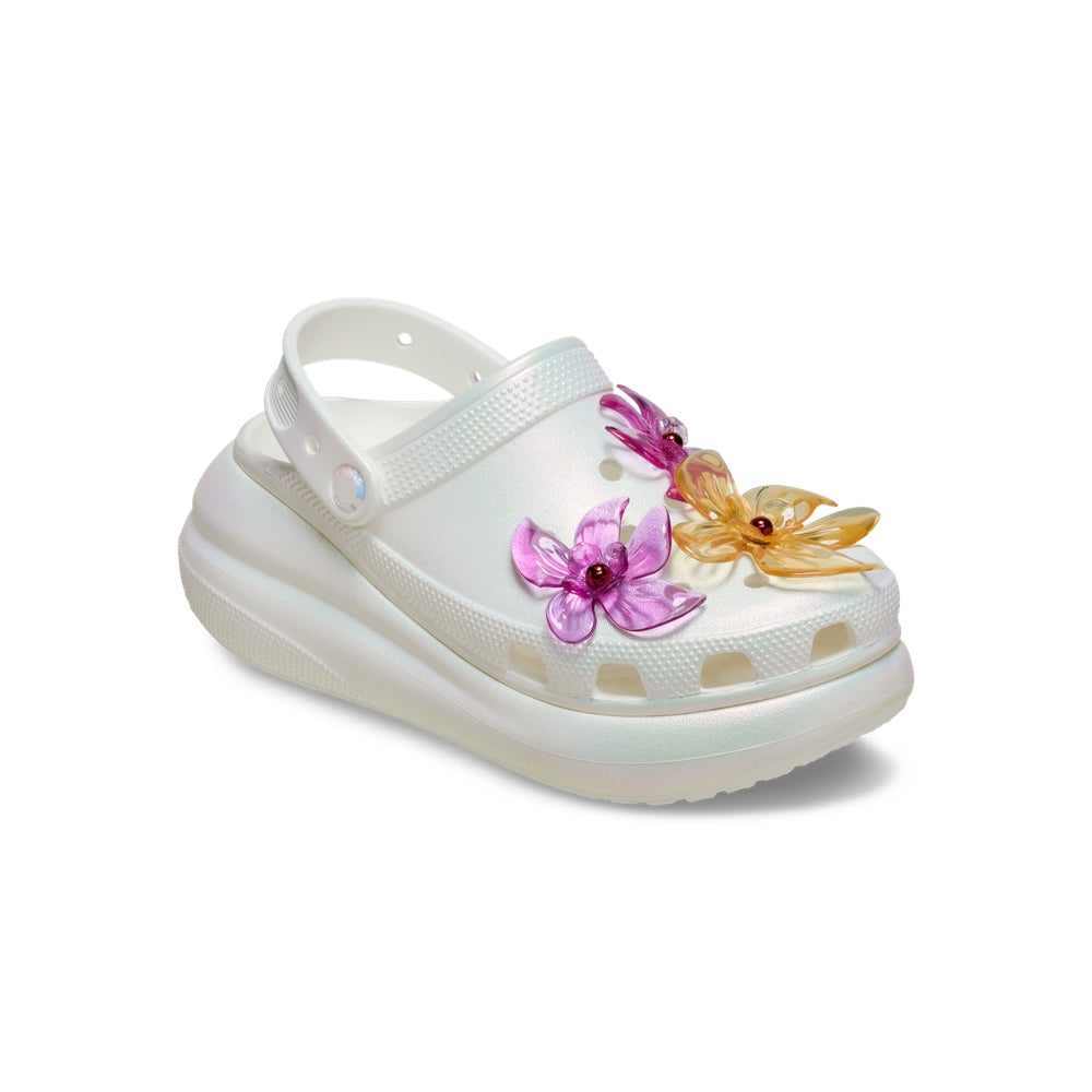 Giày Clog Unisex Crocs Crush Pearlized Florals - White