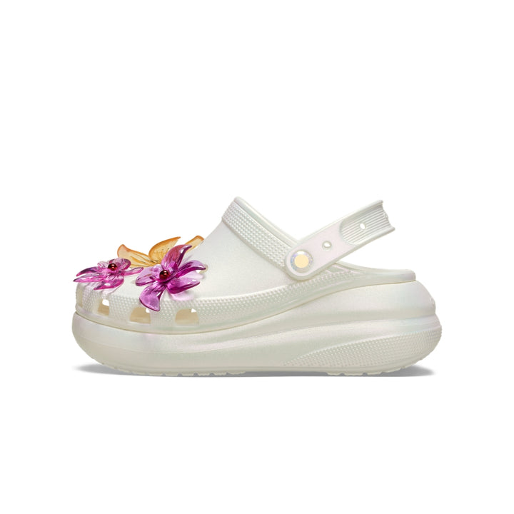 Giày Clog Unisex Crocs Crush Pearlized Florals - White - Crocs™ Việt Nam