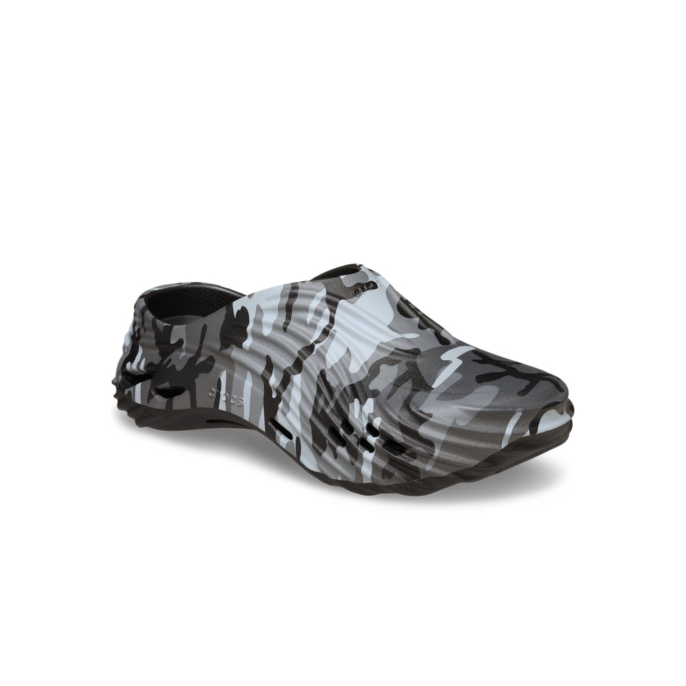 Giày Clog Unisex Crocs Echo Camo Wave - Black/Slate Grey