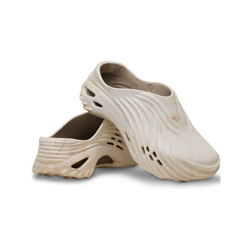 Giày Clog Unisex Crocs Echo Watercolor Marbled Wave - Bone