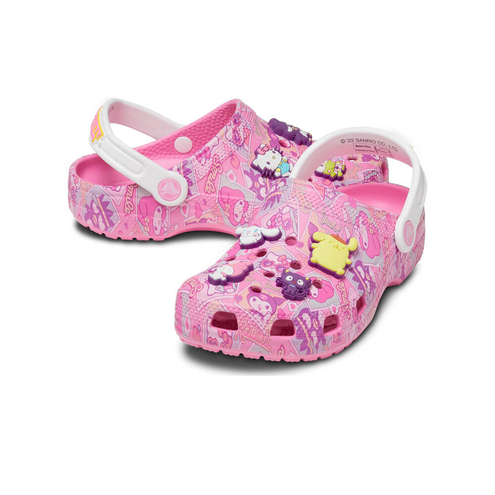 Giày Clog Unisex Crocs Hello Kitty Classic - Pink