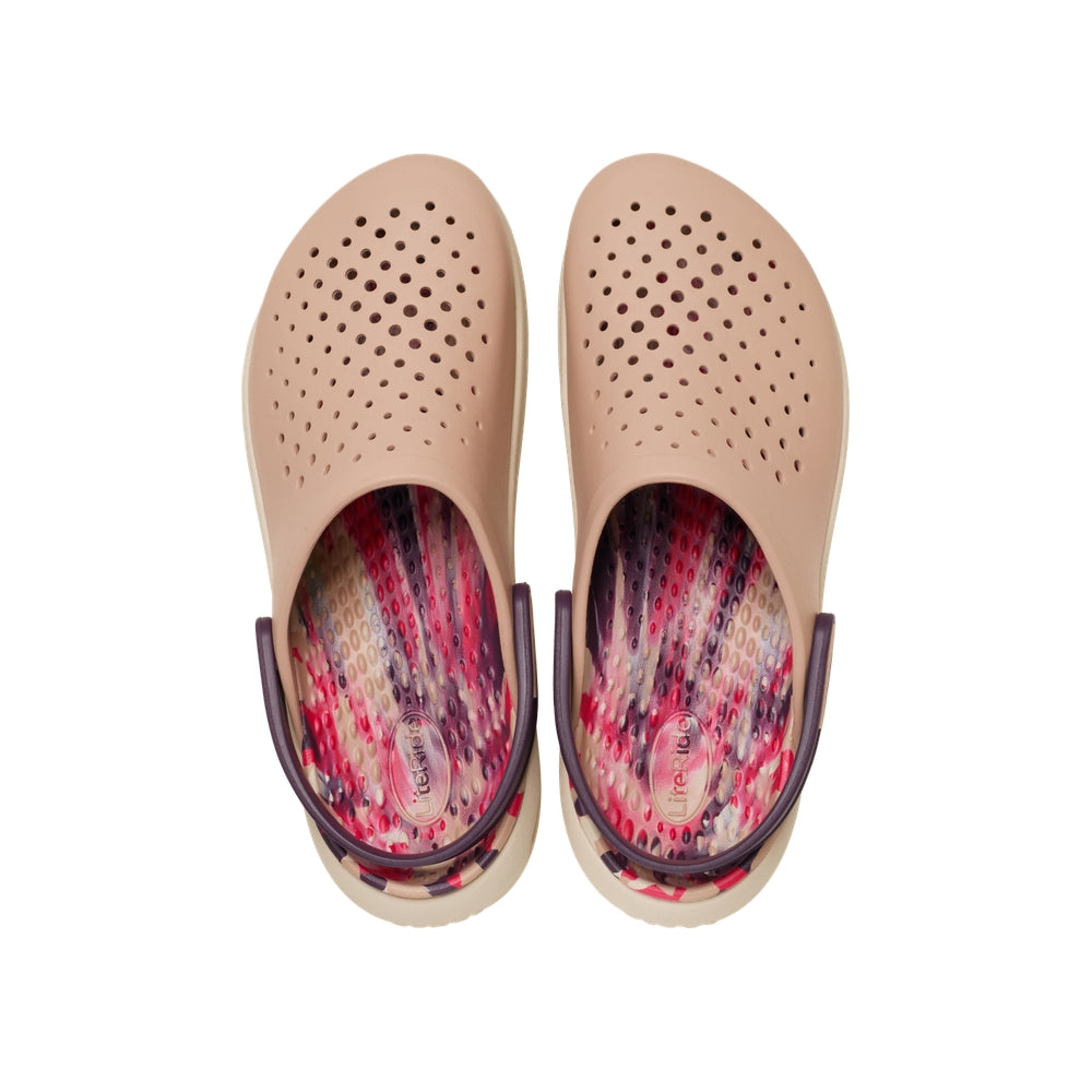 Giày Clog Unisex Crocs InMotion Marbled - Pink Caramel