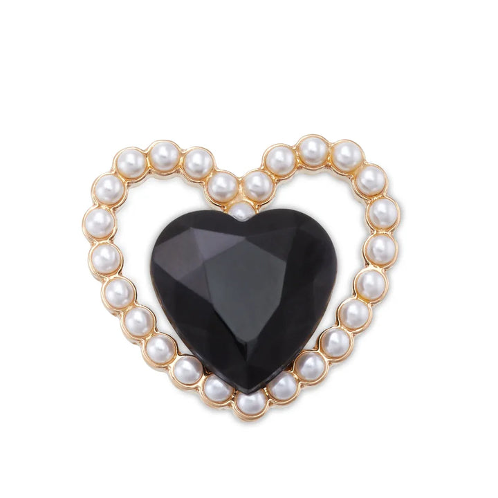 Jibbitz™ Charm Black Gem Pearl Heart - Crocs™ Việt Nam