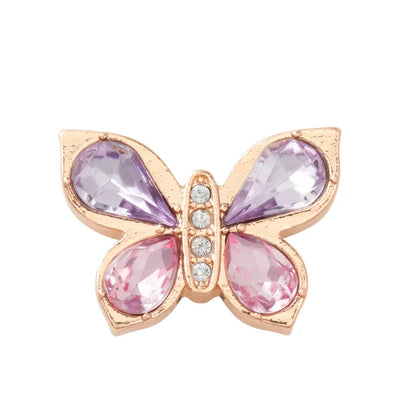 Jibbitz™ Charm Gold Butterfly With Gem