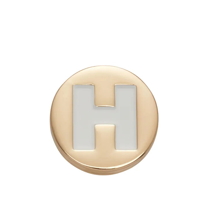 Jibbitz™ Charm Gold Letter H