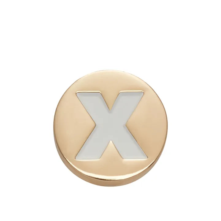 Jibbitz™ Charm Gold Letter X