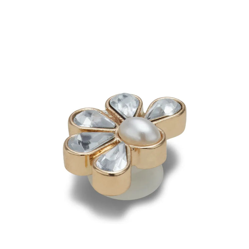 Jibbitz™ Charm Half Gem Floral With Pearl