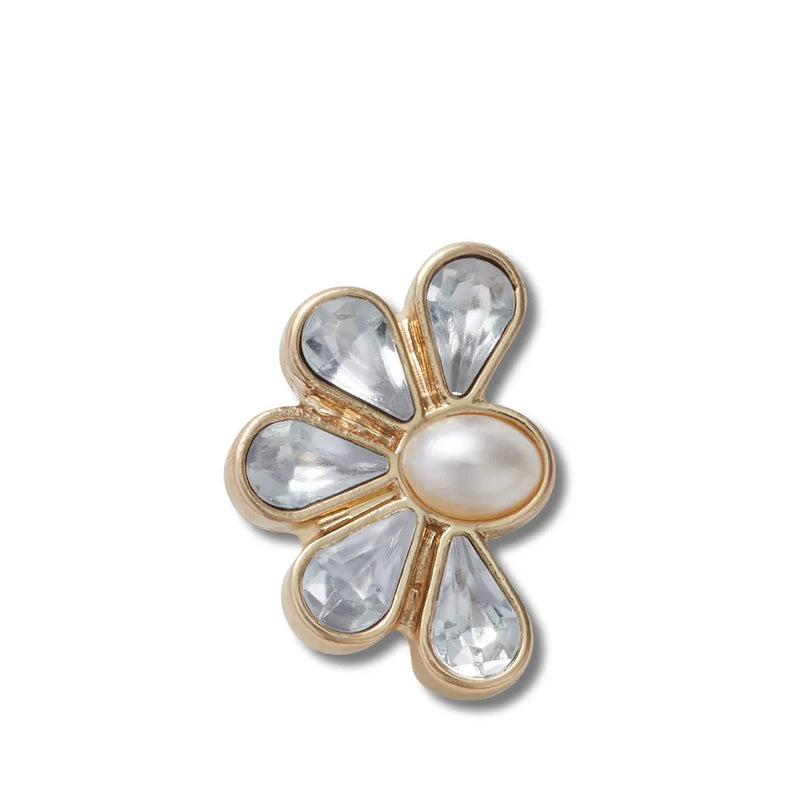 Jibbitz™ Charm Half Gem Floral With Pearl